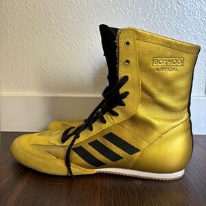 Adidas Box Hog gold metallic boxing shoe